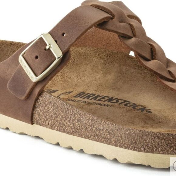Birkenstock Gizeh Braided Oiled Leather - Cognac SIZE 6-6.5 (37) - Picture 5 of 9